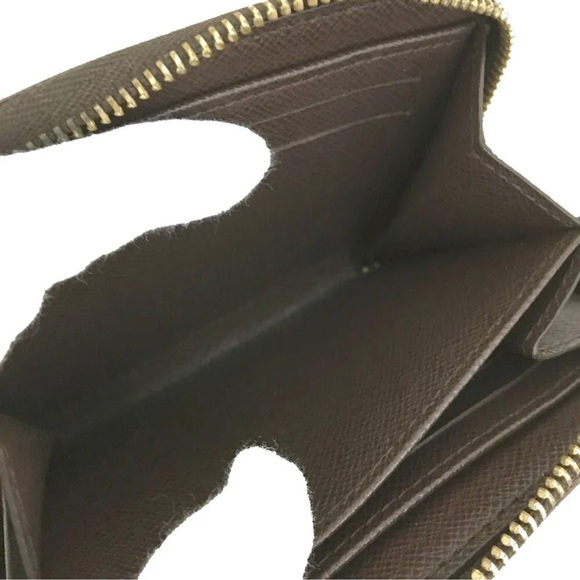 LOUIS VUITTON DAMIER EBENE ZIP COIN PURSE COMPACT WALLET - Picture 4 of 5